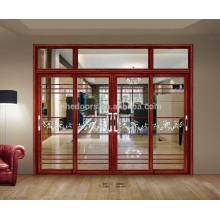 Porte coulissante en aluminium d&#39;intérieur en verre à double vitrage de Lowes de conception moderne